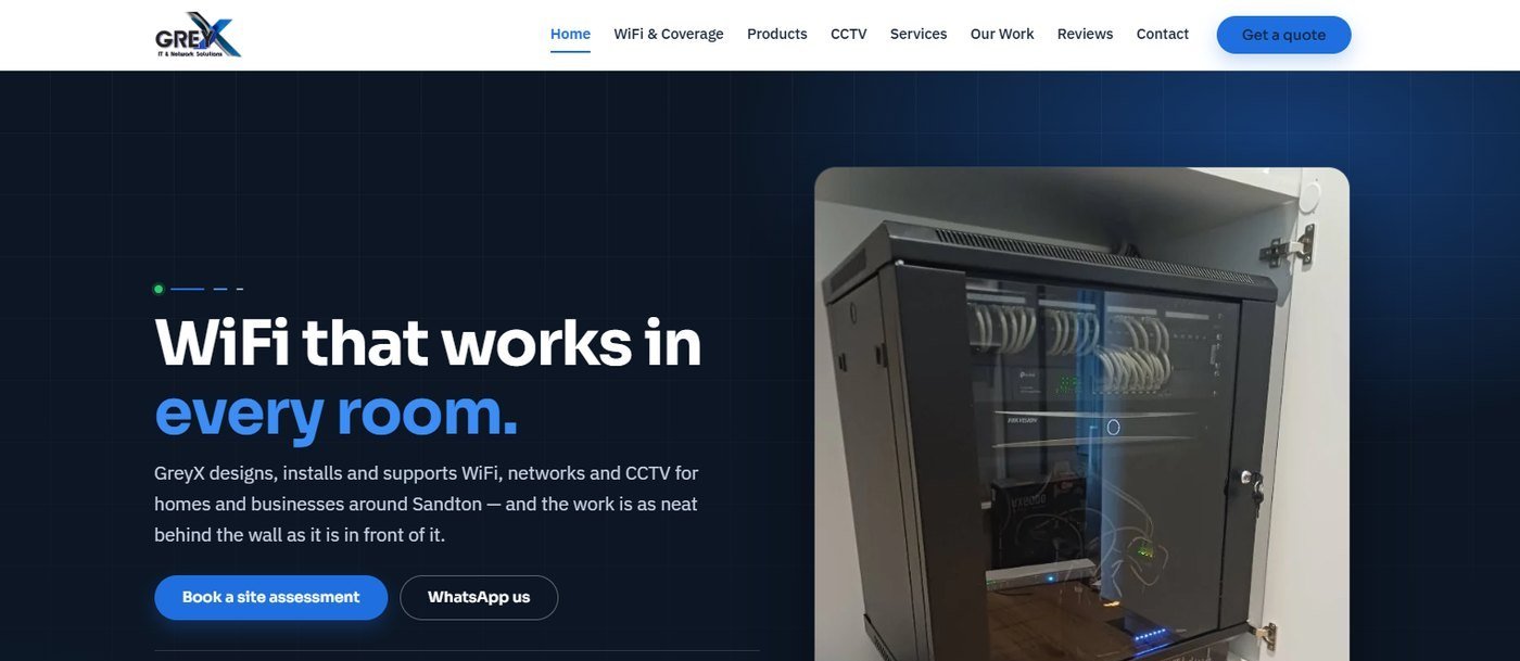 GreyX IT & Network Solutions website homepage